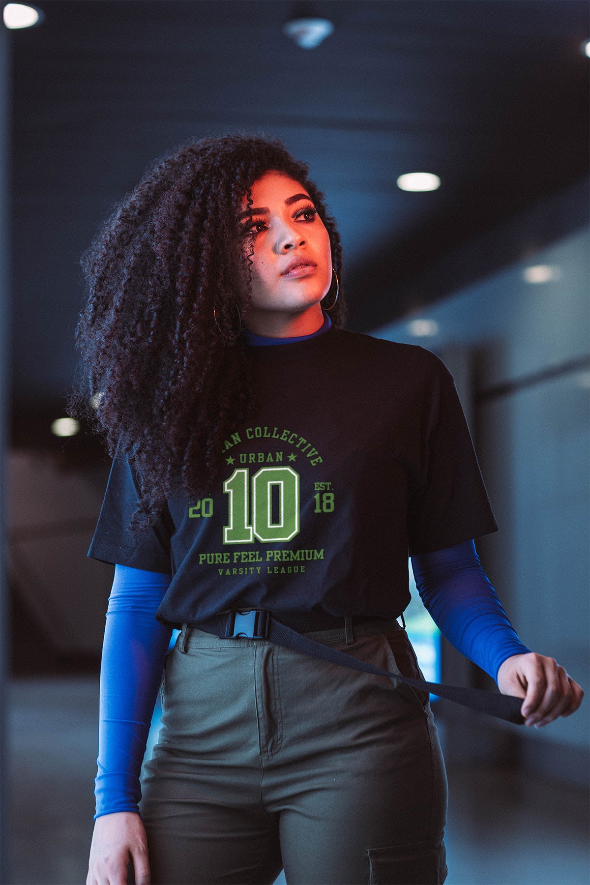 PURE VARSITY Limited Unisex Acid Wash Oversized Tee